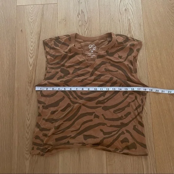 ANTHROPOLOGIE LEOPARD PRINT V-NECK TANK  TOP - XS - Picture 7 of 11
